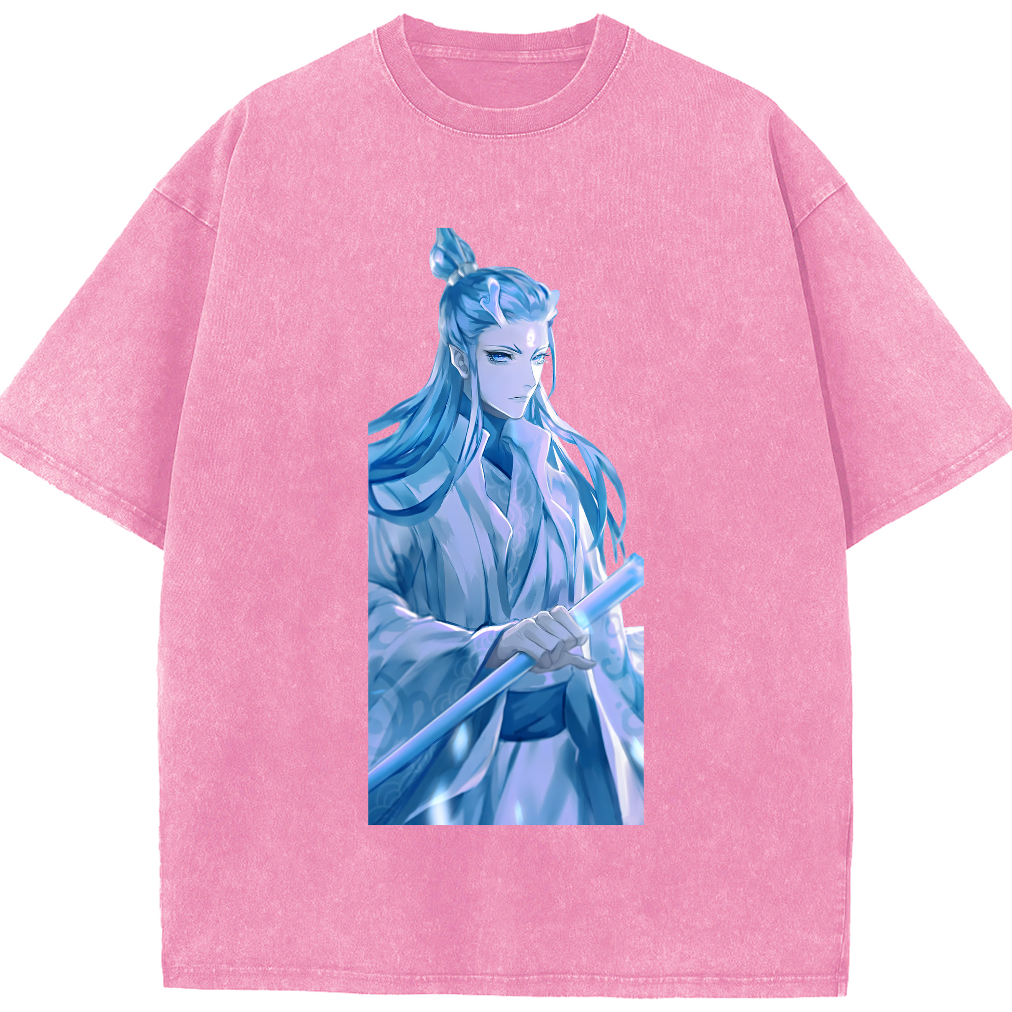 （画像用） Ne Zha 2 ナタ 魔童の大暴れ 綿100% ヴィンテージ風 半袖Tシャツ（フロントプリント）
